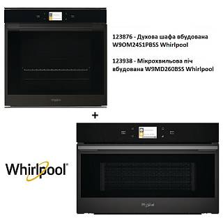 Комплект техніки Whirpool (Духова шафа W9OM24S1PBSS + мікрохвильова піч W9MD260BSS)