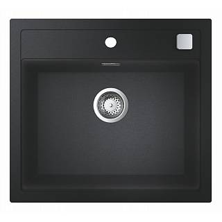 Мийка кухонна K700,  граніт,  прямокут.,  без крила,  560x510x200мм,  чорний граніт Grohe (31651AP0)