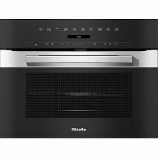 Компактный духовой шкаф из СВЧ H 7240 BM Clean steel Miele