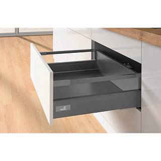 Комплект для шухляди Atira,  повн.в. L=420 H=144,  антрацит Hettich
