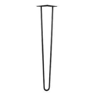 Ножка мебельная HAIRPIN Leg 2ROD Big h71см,  черная глянцевая