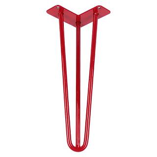 Ножка мебельная HAIRPIN Leg 3ROD Small h36см,  бордо