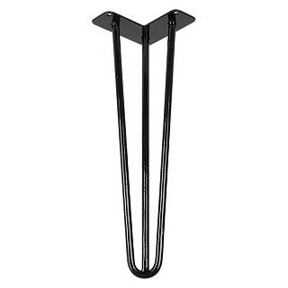Ножка мебельная HAIRPIN Leg 3ROD Small h46см черная глянцевая
