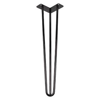 Ножка мебельная HAIRPIN Leg 3ROD Big h55см,  черная глянцевая