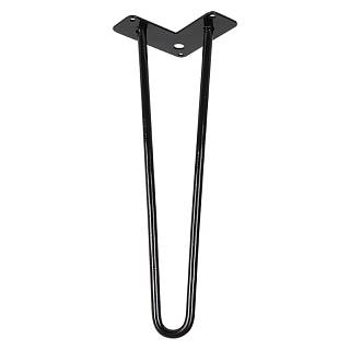 Ніжка меблева HAIRPIN Leg 2ROD Small h46см чорна глянсова