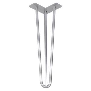 Ножка мебельная HAIRPIN Leg 3ROD Small h36см серебряная