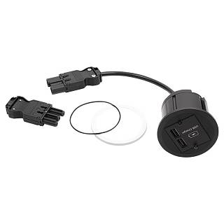 PIX розеточный блок,  1xUSB-модуль двойной