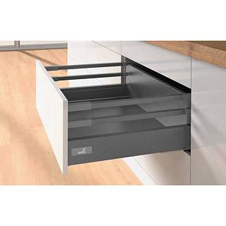 Комплект для шухляди Atira,  повн.в. L=350 H=176,  антрацит Hettich (2 релінга)