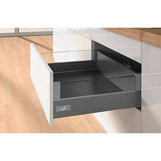 Комплект для шухляди Atira,  част.в. з надставками DesignSide L=520 H=144,  антрацит Hettich