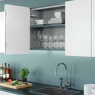 Комплект WingLineL Kitchen Pull-to-move Silent (ширина створки выше 300) монтаж на цоколь