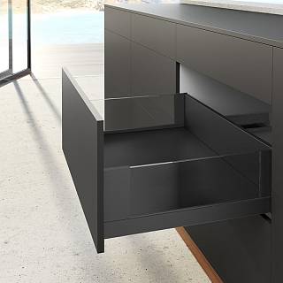 Комплект ящика AvanTech YOU Q L=450 H=187 Inlay (скло) антрацит Hettich